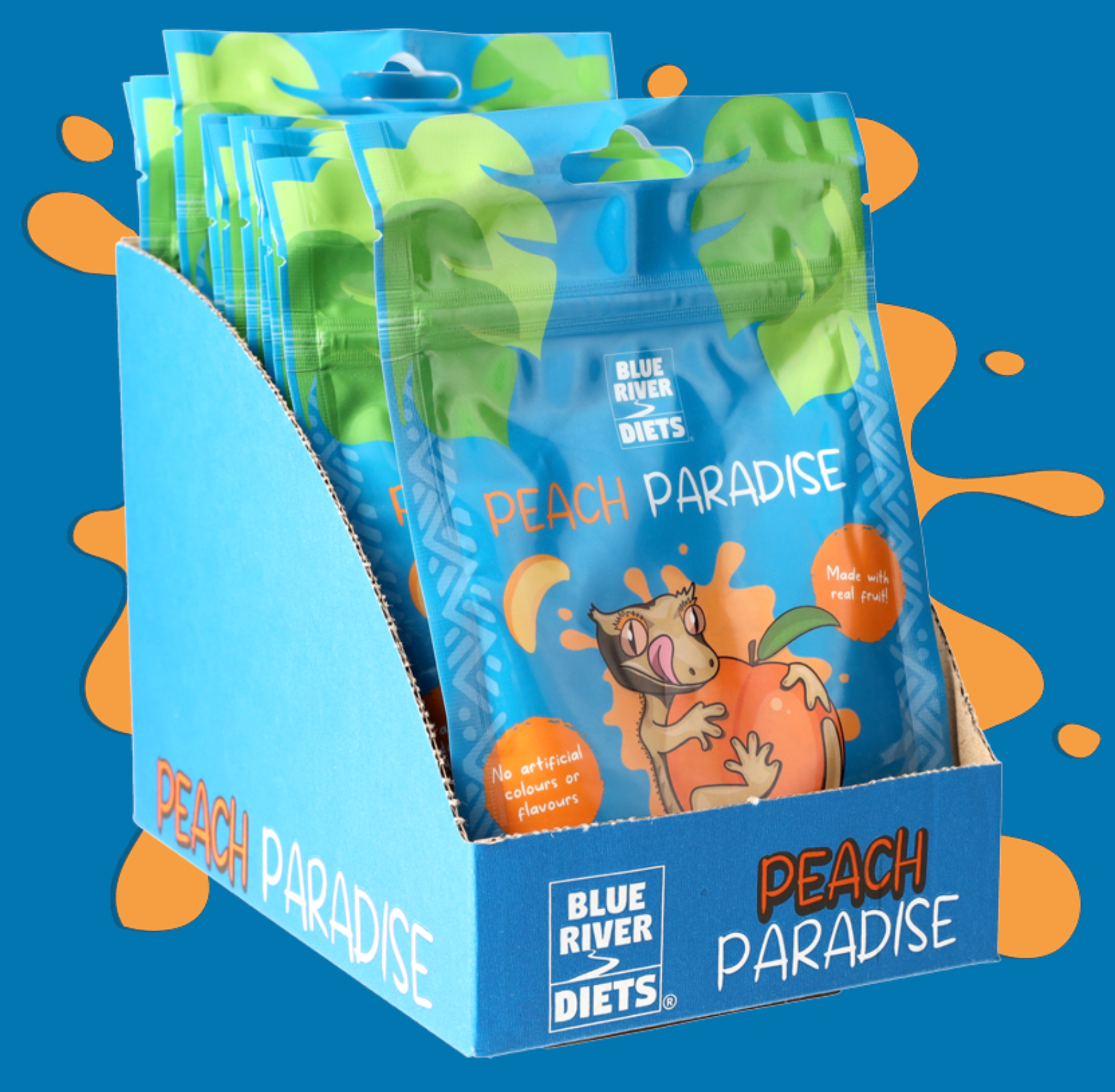blue river diets gecko food peach paradise